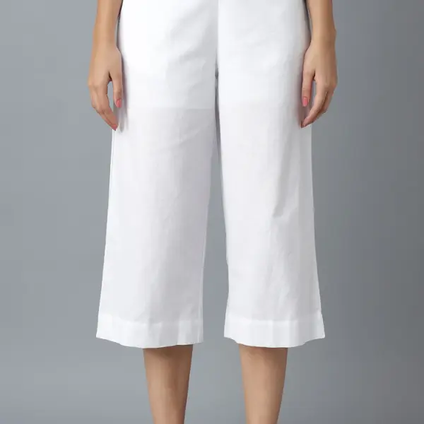 White Cotton Trouser