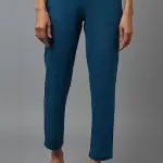 Blue Cotton Lycra Jersy Pants