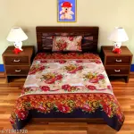 1 double bedsheet & one pillow cover