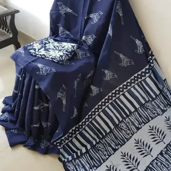 Women's Soft Cotton Mulmul Saree