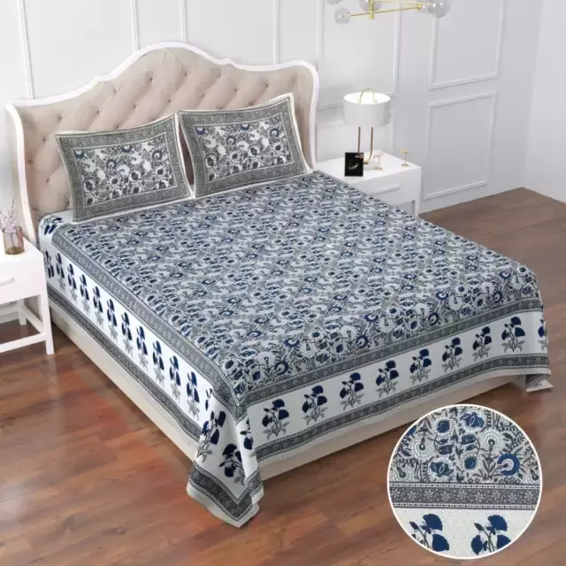 Cotton Double Bedsheet (Pack of 1)(sf)