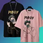 Graphic Print Men Black, Pink T-Shirt