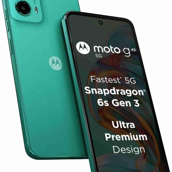 Motorola G45 5G (Brilliant Green, 8GB RAM, 128GB Storage) | 6.5" FHD+ Display | Snapdragon 6 Gen1 Processor | 50MP Camera | 16MP Front Camera | 5000mAh Battery