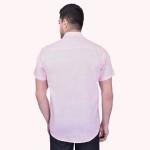 Men's Half Sleeve Cotton Spread Collar Shirt (Beige)