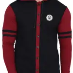 Men's Jacket Long Sleeve Multicolor Hooded Neck
