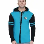 Men's Jacket Long Sleeve Multicolor Hooded Neck