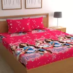 Microfiber Double 3D Printed Bedsheet (Pack of 1, Pink)