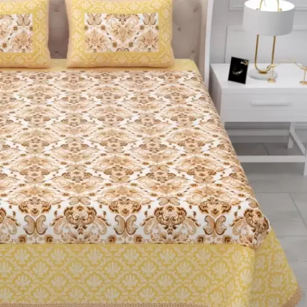 Cotton Double Bedsheet (Pack of 1)(sf)