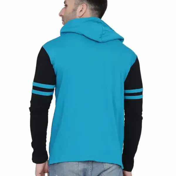 Men's Jacket Long Sleeve Multicolor Hooded Neck