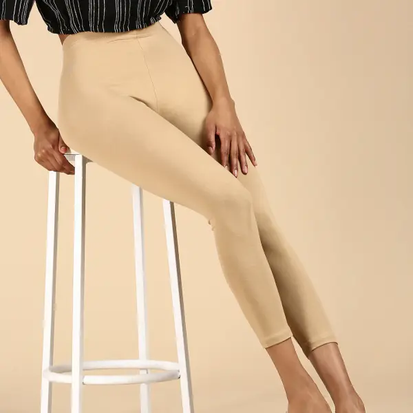 Premium Ankle Length Leggings Cotton  SKIN