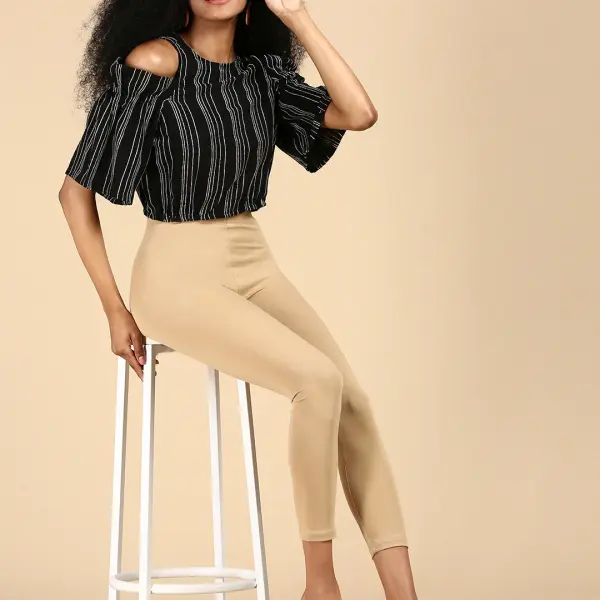 Premium Ankle Length Leggings Cotton  SKIN