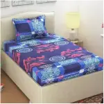 Single Floral Bedsheet  (Pack of 4, Multicolor)