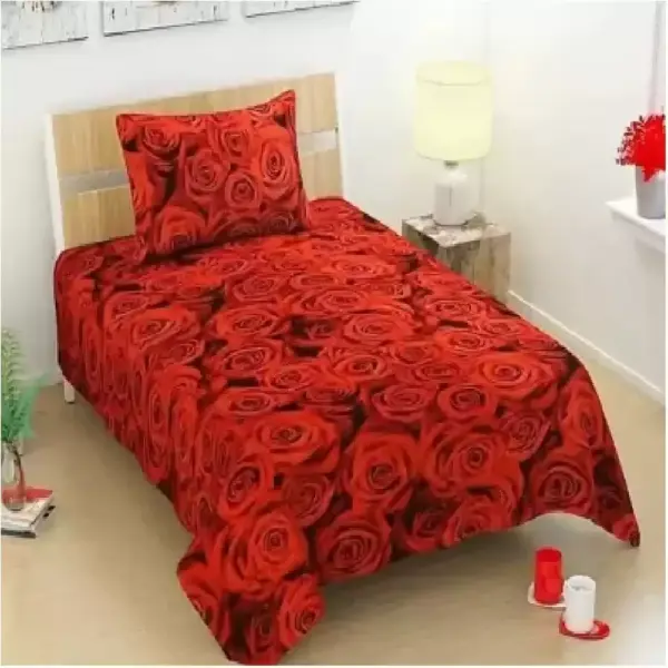 Cotton Single Bedsheet (Pack of 4, Multicolor)