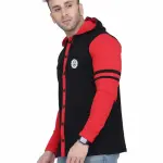 Men's Jacket Long Sleeve Multicolor Hooded Neck