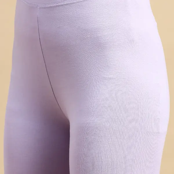 Premium Ankle Length Leggings Cotton Viscose-Lilac