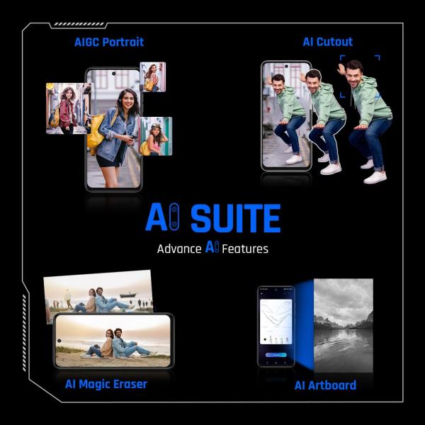 TECNO POVA 6 NEO 5G (Midnight Shadow, 8GB+256GB) | Advanced AI Features | 108MP Ultra Clear AI Camera | D6300 Powerful Processor | 5 Year Lag Free Fluency |...