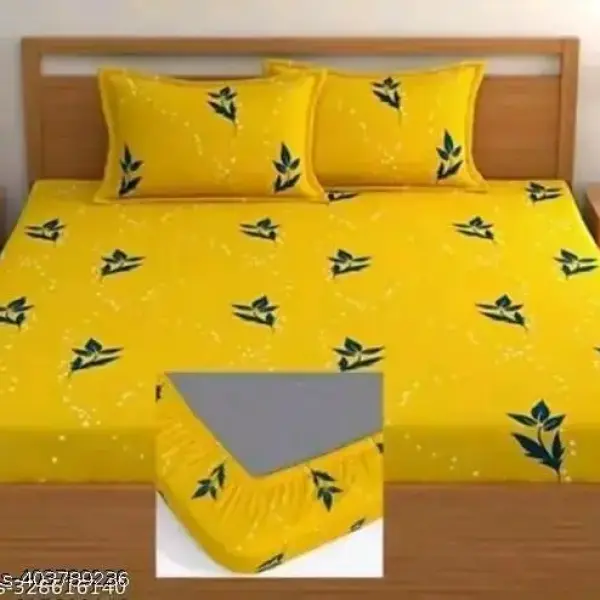 wdouble fitted supersoft double bedsheet with 2 large pillow covers