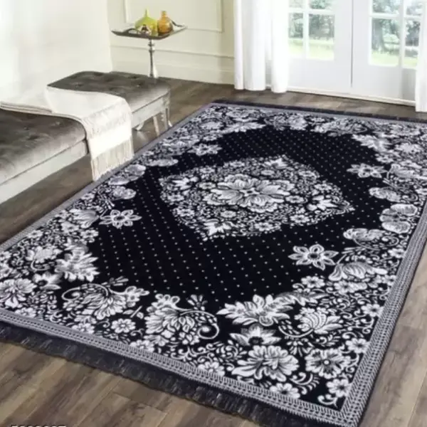 Blue Cotton Carpet (155 cm  X 210 cm)(sf)