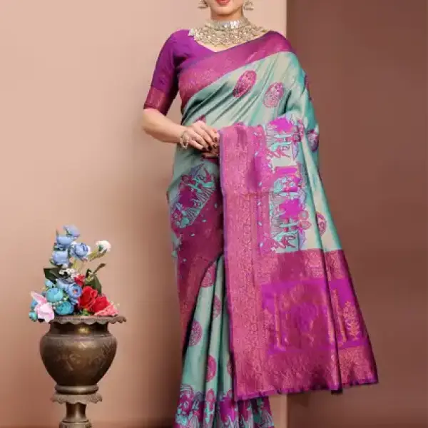 Cotton Silk Jacquard Saree