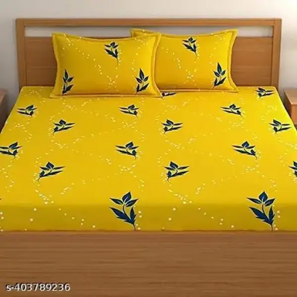 wdouble fitted supersoft double bedsheet with 2 large pillow covers