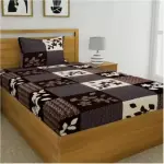 Cotton Single Bedsheet (Pack of 4, Multicolor)