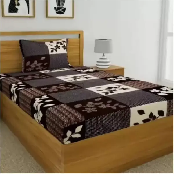 Cotton Single Bedsheet (Pack of 4, Multicolor)