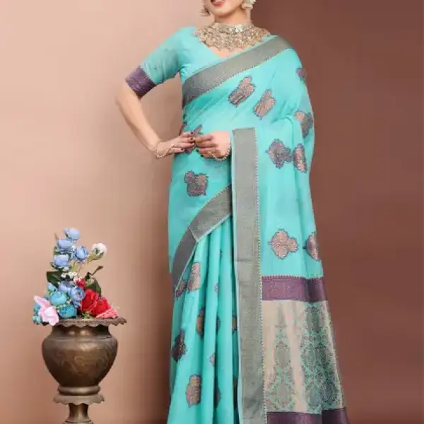 Cotton Silk Jacquard Saree