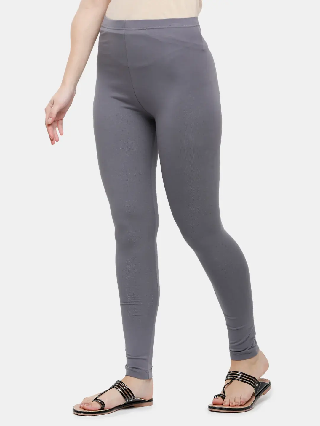 Ankle Length Leggings Cotton Slate