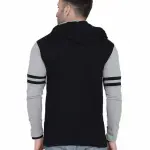 Men's Jacket Long Sleeve Multicolor Hooded Neck