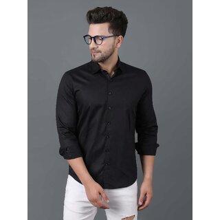 Mens Black Slim Fit Formal Shirt