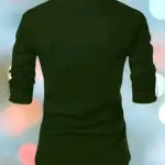Slim Fit Solid Mandarin Collar Formal Shirt