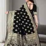  Trendy Jacquard Woven Litchi Silk Banarasi Saree