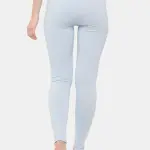 Ankle Length Leggings Cotton Light Sea Blue
