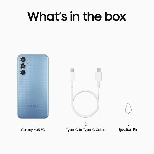 Samsung Galaxy M35 5G (Daybreak Blue,8GB RAM,128GB Storage)