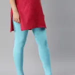 Ankle Length Leggings Cotton Sky Blue
