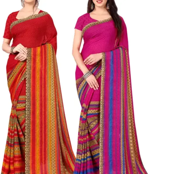 Printed daily wear Georgette Saree