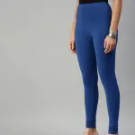 Ankle Length Leggings Cotton-Ink Blue