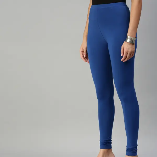 Ankle Length Leggings Cotton-Ink Blue
