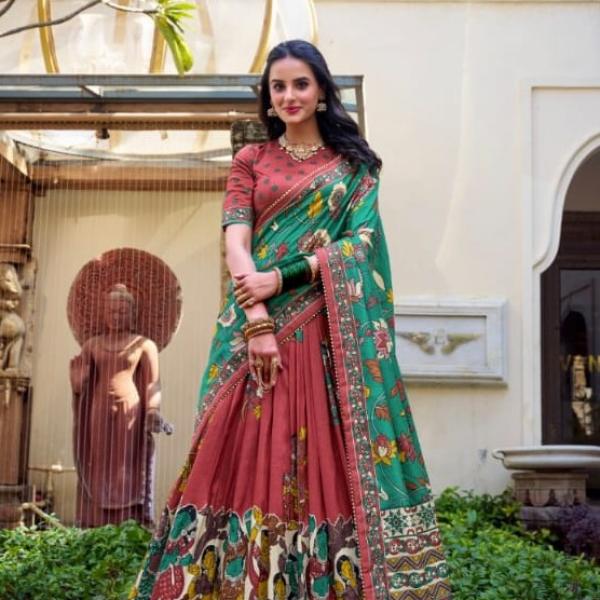 Pure Dolla silk chaniya choli with viving mill foil concept