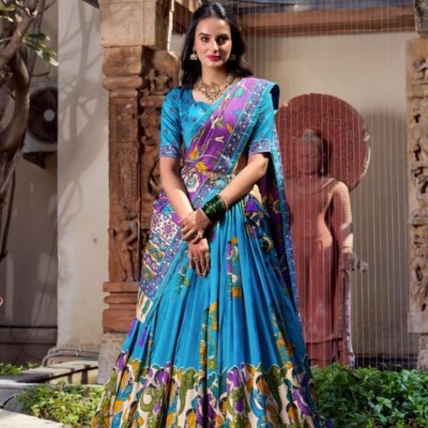 Pure Dolla silk chaniya choli with viving mill foil concept