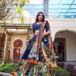 Pure Dolla silk chaniya choli with viving mill foil concept