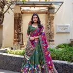 Pure Dolla silk chaniya choli with viving mill foil concept