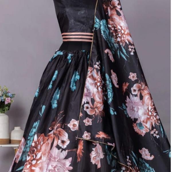 Pure Dolla silk chaniya choli with viving mill foil concept