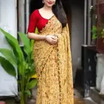  Palkhi printed chickou Saree