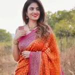 trendy Women's Beautiful Litchi Silk Saree
