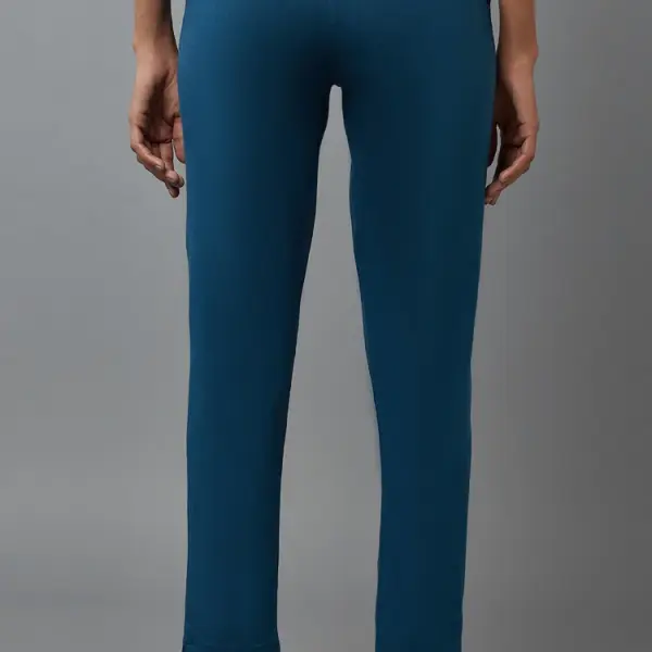 Blue Cotton Lycra Jersy Pants