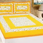 Jaipuri Prints Bedsheet (Pack of 1, Yellow)