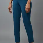 Blue Cotton Lycra Jersy Pants