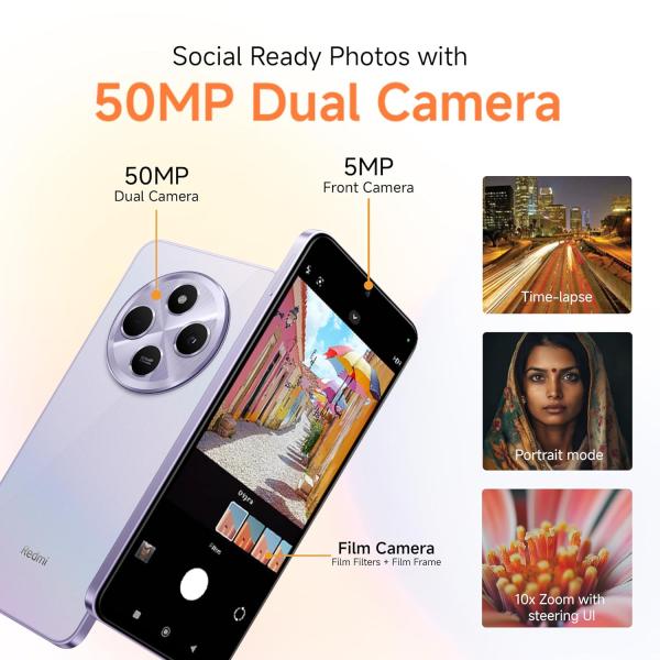 Redmi A4 5G (Starry Black, 4GB RAM, 64GB Storage) | Global Debut SD 4s Gen 2| Segment Largest 6.88in 120Hz | 50MP Dual Camera | 18W Fast Charging