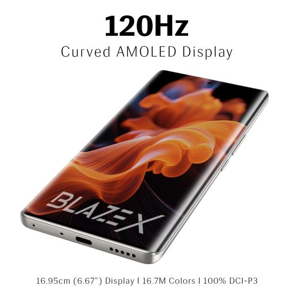 Lava Blaze X 5G - Titanium Grey (6GB RAM | 128GB Storage) - SEGMENT FIRST 5G CURVED AMOLED DISPLAY* | 64MP SONY SENSOR CAMERA | Upto 12GB Expandable RAM |...